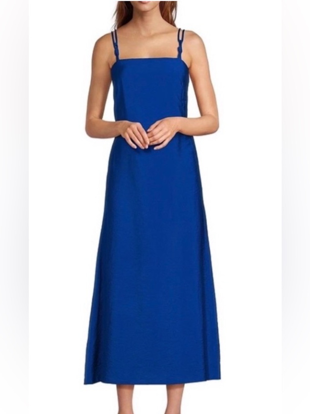 ANTONIO MELANI Royal Blue Maxi Dress with Double Straps